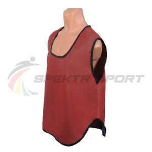 Купить Манишка футбольная односторонняя Spektr Sport красная, р.36-40 в Татарске 